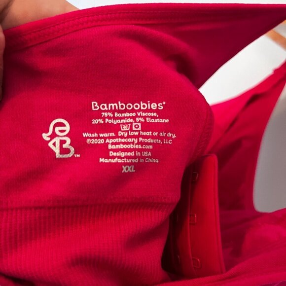 Bamboobies Nursing bra Hot Pink XXL Racer Back Padded Breastfeeding - Picture 7 of 7